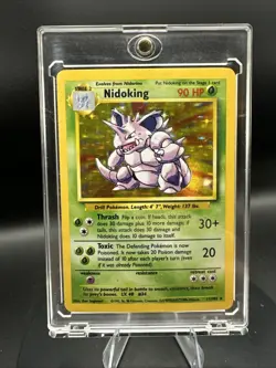 Pokemon TCG Nidoking Holo Rare Card 11/102 Base Set 2 - Image 1