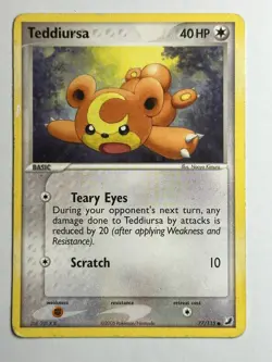 Teddiursa Unseen Forces 77/115 MP-HP Pokemon Card - Image 1