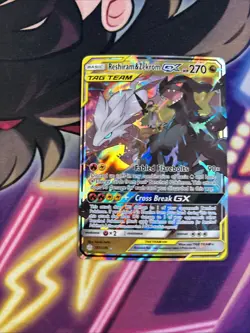 Reshiram & Zekrom GX 157/236 Pokemon Cosmic Eclipse Sun & Moon Card NM - Image 2