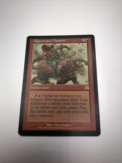 Aggravated Assault Onslaught NM/LP MTG Magic The Gathering - Image 1