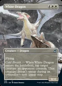 MTG White Dragon (Borderless Alternate Art) [Dungeons & Dragons: Adventures in t - Image 1