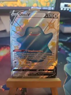 Pokemon TCG Ditto v SV118/SV122 Shining Fates Shiny Vault NM Condition - Image 1