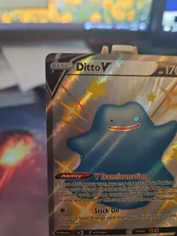 Pokemon TCG Ditto v SV118/SV122 Shining Fates Shiny Vault NM Condition - Image 2
