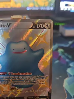 Pokemon TCG Ditto v SV118/SV122 Shining Fates Shiny Vault NM Condition - Image 3