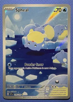 Spheal 199/191 Sv08: Surging Sparks Illustration Rare Full Art Holo Pokemon Card - Image 1