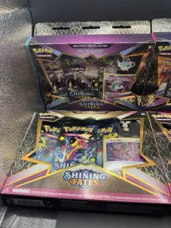 Pokemon TCG Shining Fates Mad Party Pin Collection Box Set of 4 Factory Sealed - Image 2
