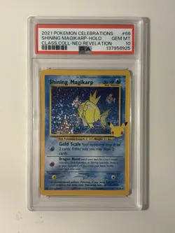 Pokemon TCG Shining Magikarp Celebrations Classic Collection Card 66/64 PSA 10 - Image 1
