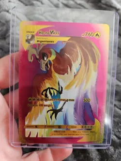 Ho Ro Vmax Rainbow Foil Fan Art Vinyl Collector Pokemon Card - Image 1