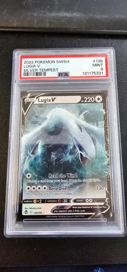 LUGIA V #138 FULL ART SILVER TEMPEST 2022 POKEMON SWSH SWORD & SHIELD PSA 9 MINT - Image 1