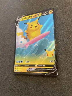 Surfing Pikachu V 006/025 Celebrations NM Ultra Rare Pokemon Card - Image 4
