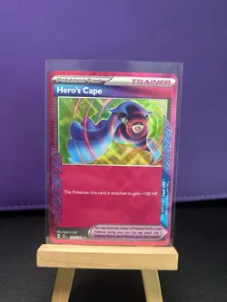 Pokemon Hero's Cape 152/162 SV05 Temporal Forces Ace SPEC Rare Trainer Holo - Image 1