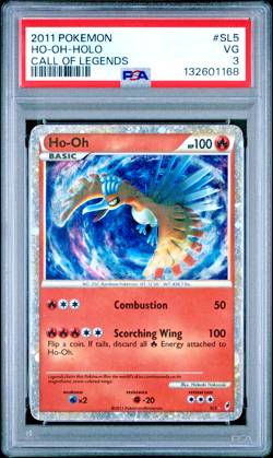 PSA 3 2011 Pokemon Call of Legends SHINY Ho-Oh Holo Foil Rare SL5 - Image 1