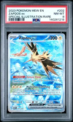PSA 8 Zapdos EX Special Illustration Rare 202/165 ENG 151 Pokemon - Image 1