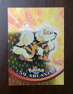 LP! FLAMES Holo Arcanine #59 - Topps Pokemon Series 1 Black Logo 1999 - Image 1