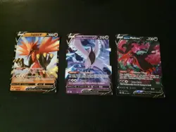 Galarian Moltres Zapdos Articuno V 097 080 058 Pokemon TCG Chilling Reign LP - Image 1