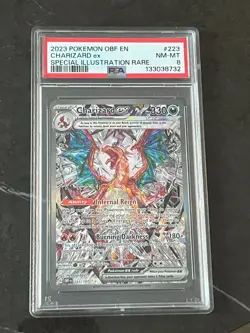 2023 POKEMON SV OBSIDIAN FLAMES - OBF EN #223/197 CHARIZARD EX SIR PSA 8 - Image 1