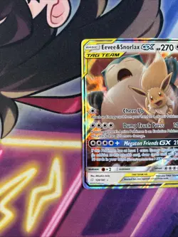 Eevee & Snorlax GX 120/181 - Team Up Tag Team Ultra Rare Holo Pokemon TCG NM - Image 2