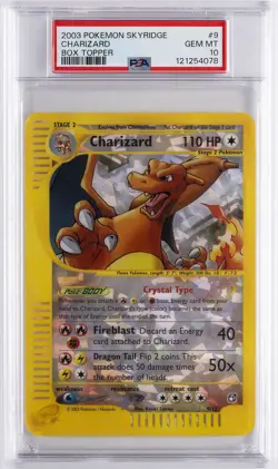 2003 POKEMON SKYRIDGE BOX TOPPER #9 CHARIZARD PSA 10 - Image 1