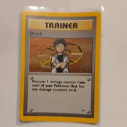 Pokemon Brock Gym Heroes Trainer Holo Rare 015/132 English 2000 Wizards TCG - Image 1