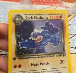 Pokemon Dark Machamp Holo Rare 1st Edition Near Mint Condition With Swirl - Image 2