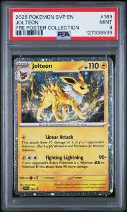 2025 POKEMON SVP EN-SV BLACK STAR PROMO #169 JOLTEON PSA 9 - Image 1