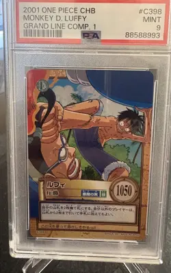 2001 One Piece CHB Monkey D Luffy Grand Line 2001 Comp1 Very Rare Holo POP3 Only - Image 2