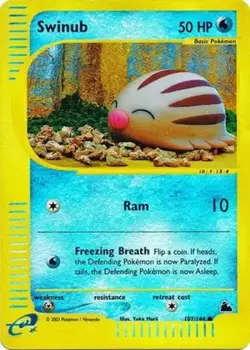 Swinub - 107/144 - Pokemon Skyridge Reverse Holo Rare Card LP - Image 1