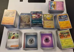 Pokemon TCG 151 Bulk Lot Commons To IR With A Total of 605 Cards, 102 Holo/RHolo - Image 1