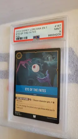 2023 Disney Lorcana - The First Chapter Foil Eye of the Fates #167 PSA 9 MINT - Image 1