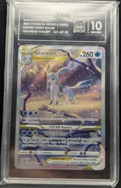 Pokemon 2023 SWSH Crown Zenith Glaceon VSTAR Galarian Gallery #GG40/GG70 TAG 10 - Image 1