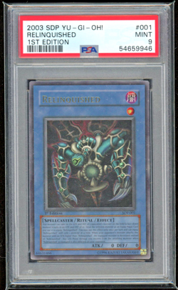 2003 RELINQUISHED 1ST EDITION SDP PSA 9 MINT #001 YUGIOH KONAMI - Image 1