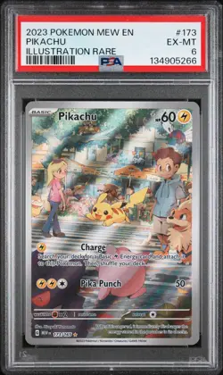 2023 POKEMON MEW EN-151 ILLUSTRATION RARE #173 PIKACHU PSA 6 - Image 1