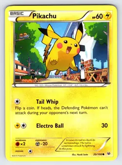 Pikachu 20/108 2015 XY Roaring Skies Pokemon Card TCG Non Holo Common - VLP - Image 1