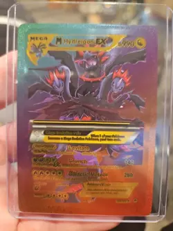 M Hydregion EX Rainbow Foil Fan Art Vinyl Collector Pokemon Card - Image 1