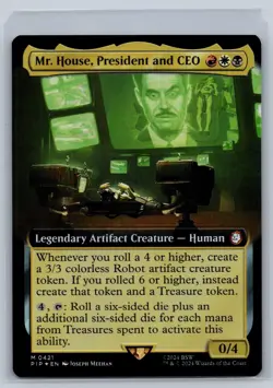 MTG Fallout Extended Art Foil #421 Mr. House, President and CEO Mythic Legendary - Image 1