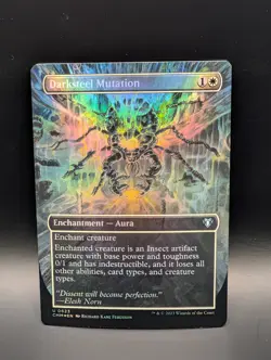MTG - Darksteel Mutation - FOIL BORDERLESS - Enchantment Aura - CMM #623 - UC - Image 1