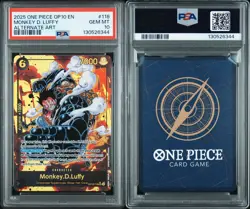 2025 ONE PIECE OP10-ROYAL BLOOD ALTERNATE ART #118 MONKEY D. LUFFY PSA 10 - Image 3