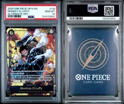 2025 ONE PIECE OP10-ROYAL BLOOD ALTERNATE ART #118 MONKEY D. LUFFY PSA 10 - Image 1