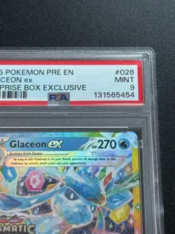 2025 Pokemon PRE EN Glaceon EX Surprise Box Exclusive PSA 9 - Image 2