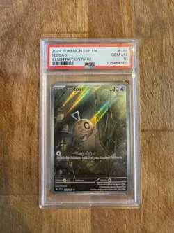 PSA 10 GEM MT Feebas 198/191 Surging Sparks Illustration Rare Holo Pokemon Card - Image 1