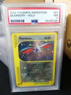 2002 Pokemon Expedition Skarmory holo #27 PSA 7 - Image 1