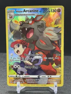 Pokemon Hisuian Arcanine Trainer Full Art Ultra Rare #TG08 Lost Origin - Image 1