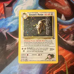 Pokemon Vintage Holo Giovanni's Persian 8/132 Gym Challenge Rare WotC - Image 1
