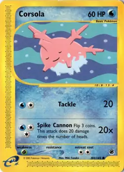 Corsola 102/165 - Expedition - Pokemon - MP - Image 1