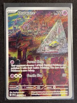 Pokemon TCG Drowzee Scarlet & Violet Base Set Holo Illustration Card 210/198 - Image 1