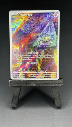 Pokemon TCG Drowzee Scarlet & Violet Base Set Holo Illustration Card 210/198 - Image 1