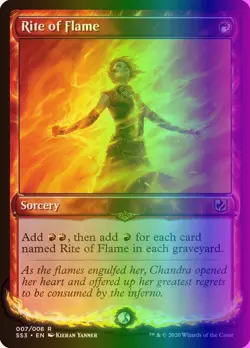 MTG Magic the Gathering Rite of Flame (7/8) Signature Spellbook Chandra NM FOIL - Image 1
