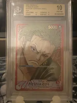 Roronoa Zoro (OP01-001) Alt Art Leader BGS 10 One Piece - ROMANCE DAWN English - Image 1