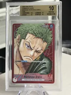 Roronoa Zoro (OP01-001) Alt Art Leader BGS 10 One Piece - ROMANCE DAWN English - Image 1