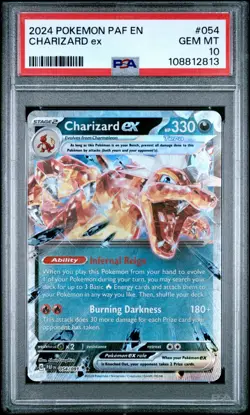 2024 POKEMON PAF EN-PALDEAN FATES #054 CHARIZARD EX PSA 10 - Image 1